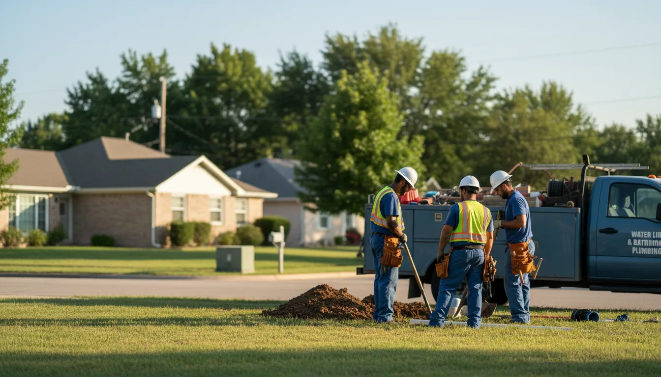 Residential water line and bathroom plumbing service in Brownsburg, VA